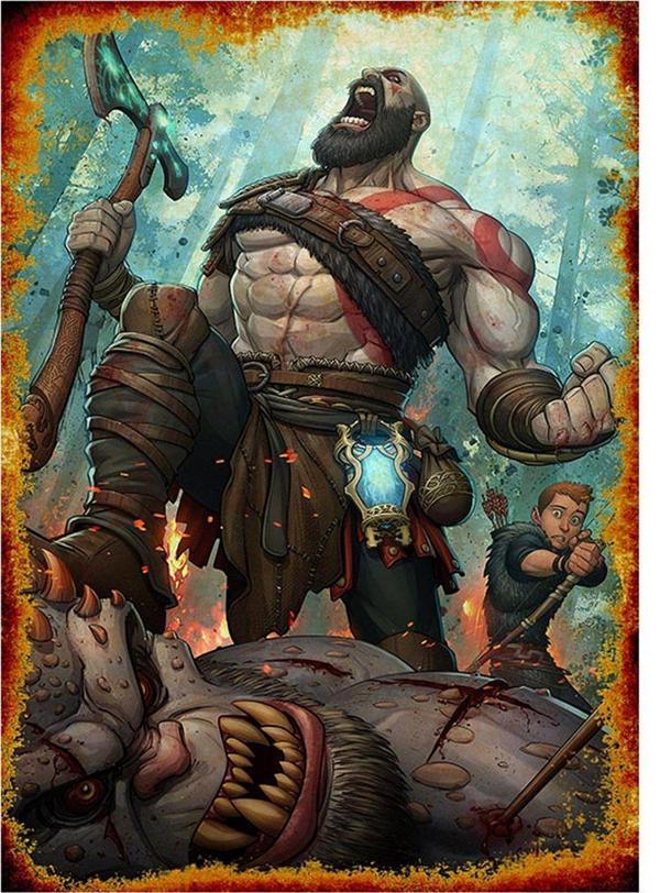 Bedeko God Of War Model Mdf Tablo - Image 1