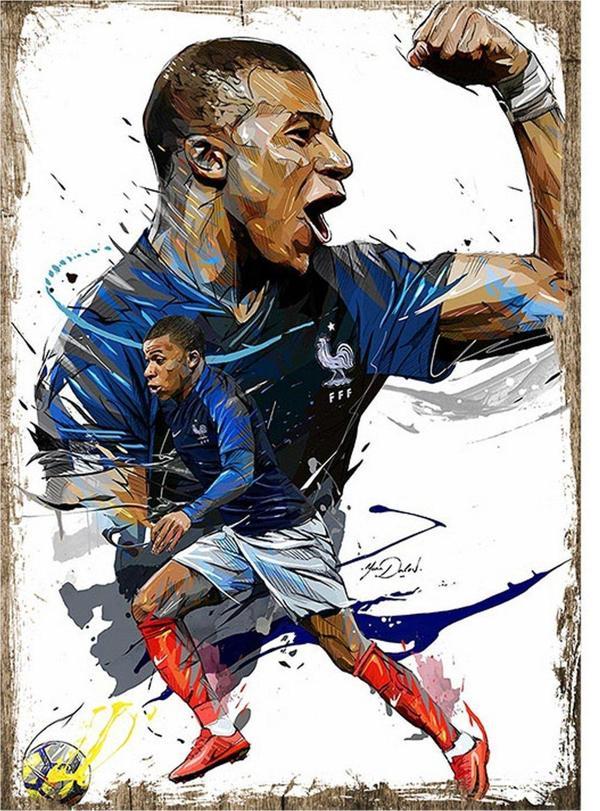 Bedeko Fransa Mbappe Modern Mdf Tablo - Image 1