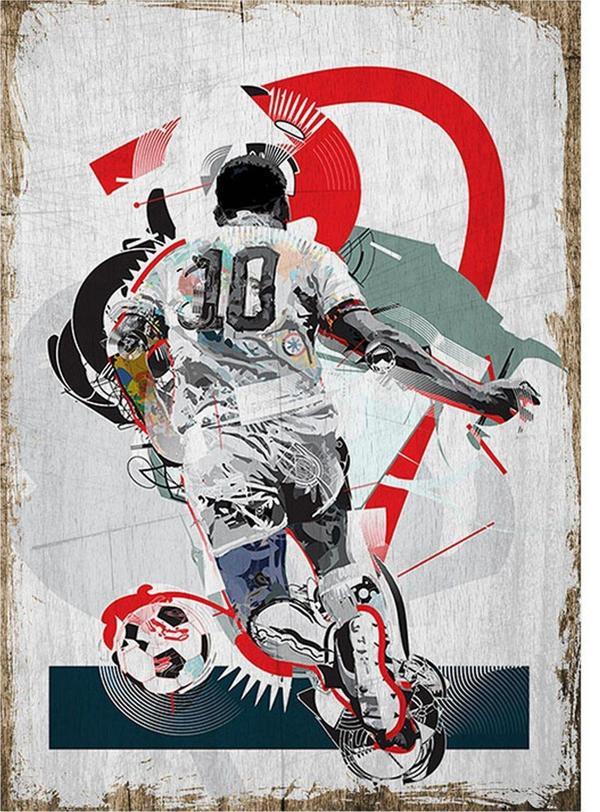 Bedeko Futbol Efsaneleri Art Mdf Tablo - Image 1