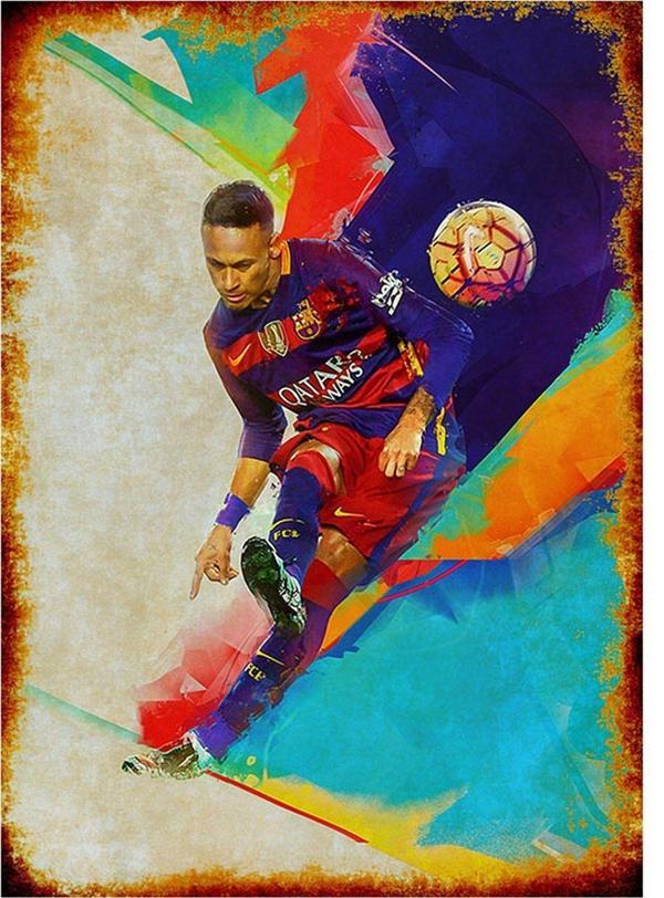Bedeko Futbol Efsanesi Neymar Art Mdf Tablo - Image 1