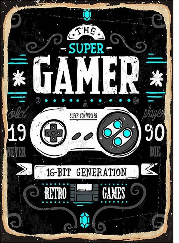 Bedeko Gamer Retro Games Dekoratif Ahşap Tablo - Image 1
