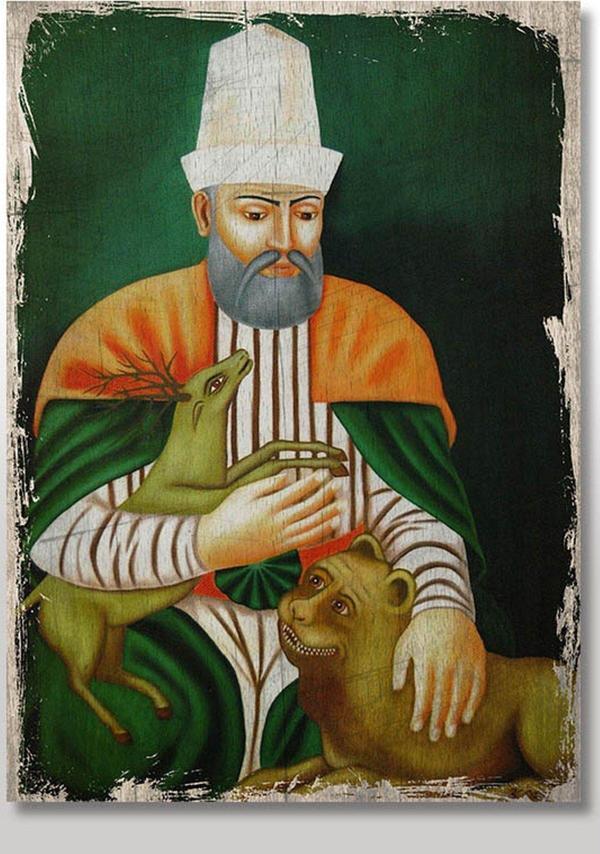 Bedeko Ahşap Tablo Hacı Bektaş Veli - Image 1