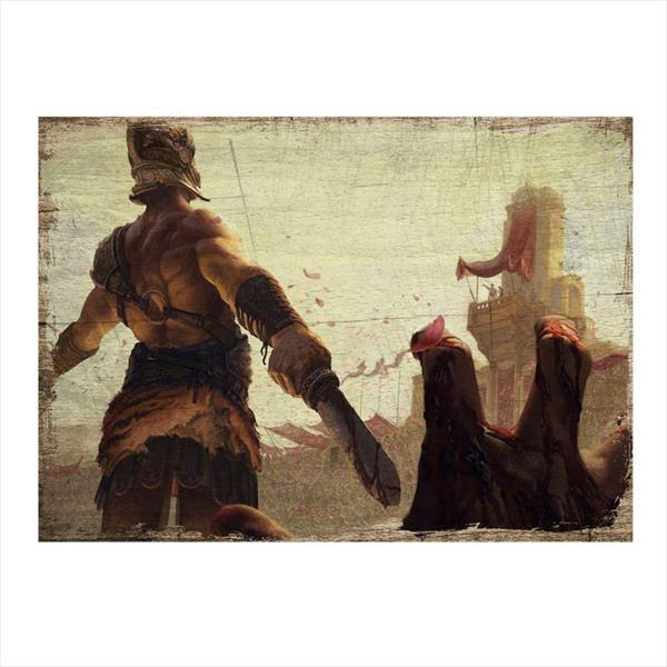 Bedeko Gladyatör Dekoratif Ahşap Tablo - Image 1