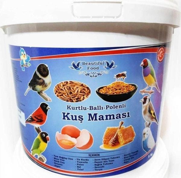 Apex Beautiful Food Kurtlu Ballı Polenli Kuş Maması Kuş Yemi 5 Kg - Image 1