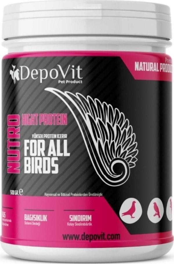Malatya Yem Depovit Nutri Protein Tozu 500 Gr- Güvercin - Muhabbet Kuşu - Kanarya - Image 1