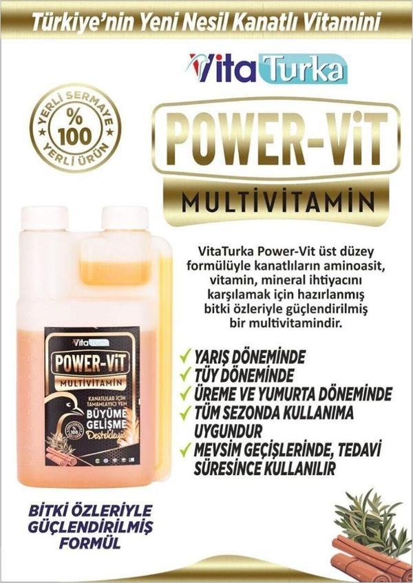 Vita Turka Pover Vit 500 ML - Yaris - Üreme - Tüy - Gelişim Vitamini - Image 1