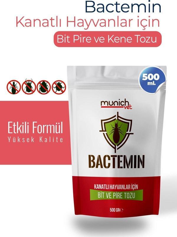 Munich Vet Bactemin Kuşlar Için Bit-Pire Ve Kene Tozu 500 Gr - Image 1
