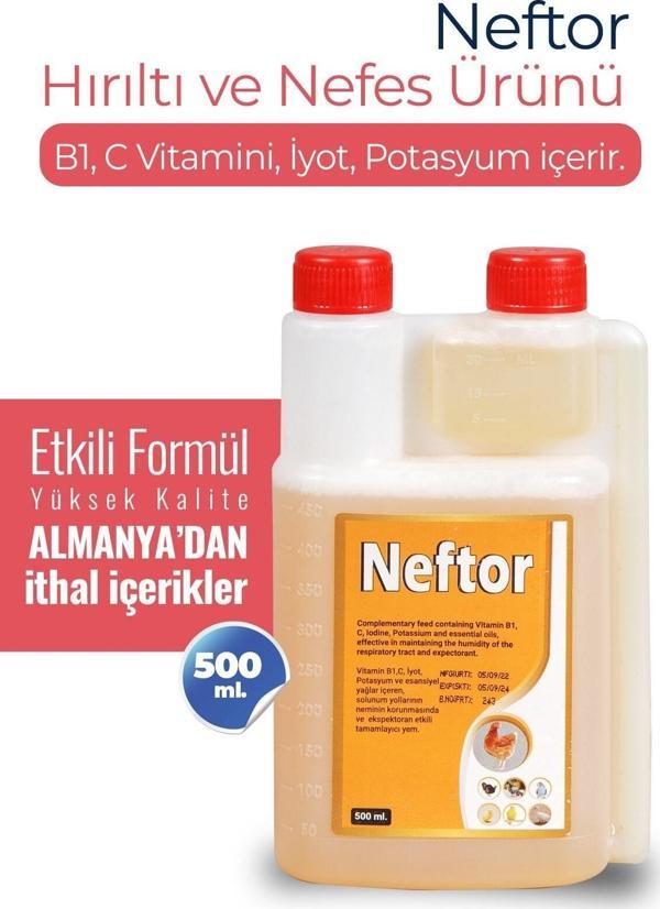 Munich Vet Neftor Kuşlar Için Hırıltı Nefes Ve Solunum Ürünü 500 Ml Orjinal - Image 1
