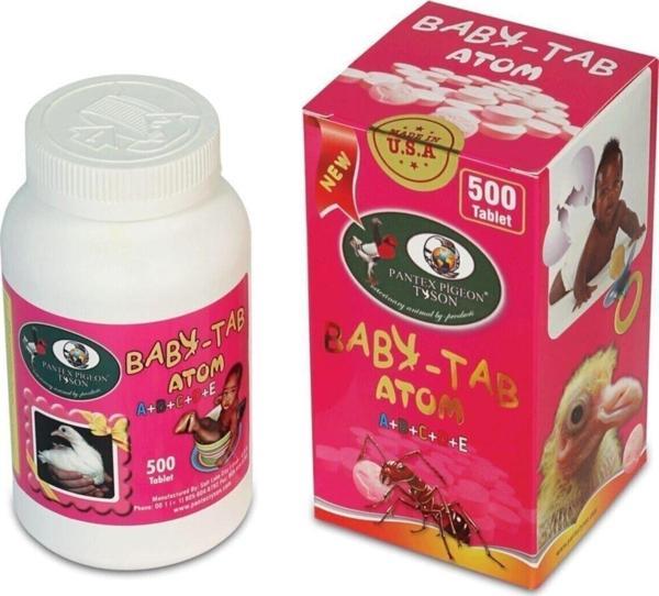 Malatya Yem Tyson Baby Tab-Atom Güvercin Anaç Ve Yavru Hapı - 500 Tablet - Kuş Vitamini - Güvercin Vitamini - Image 1