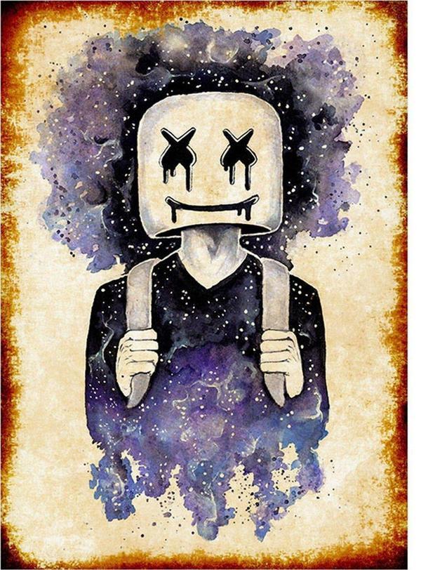 Bedeko Marshmello Kafa Hediyelik Mdf Tablo - Image 1