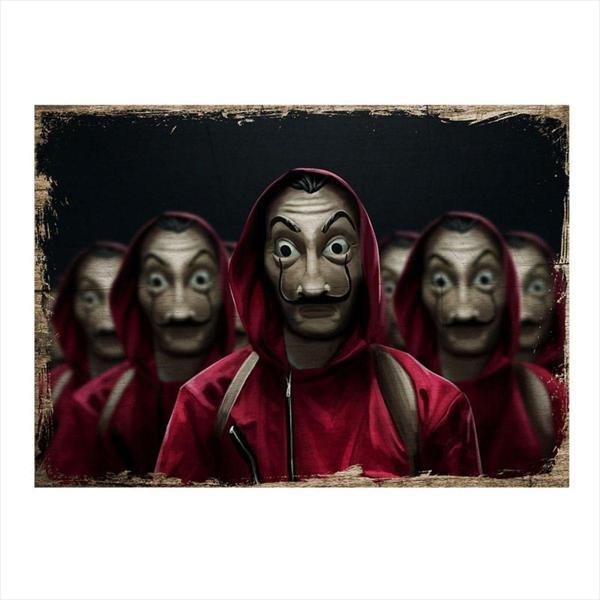 Bedeko La Casa De Papel Tasarım Mdf Tablo - Image 1