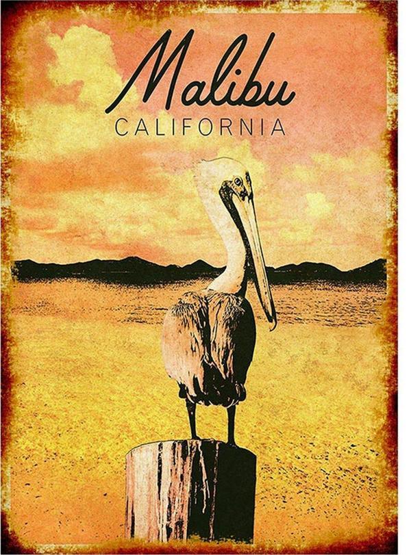 Bedeko Malibu Sahili Model Ahşap Tablo - Image 1