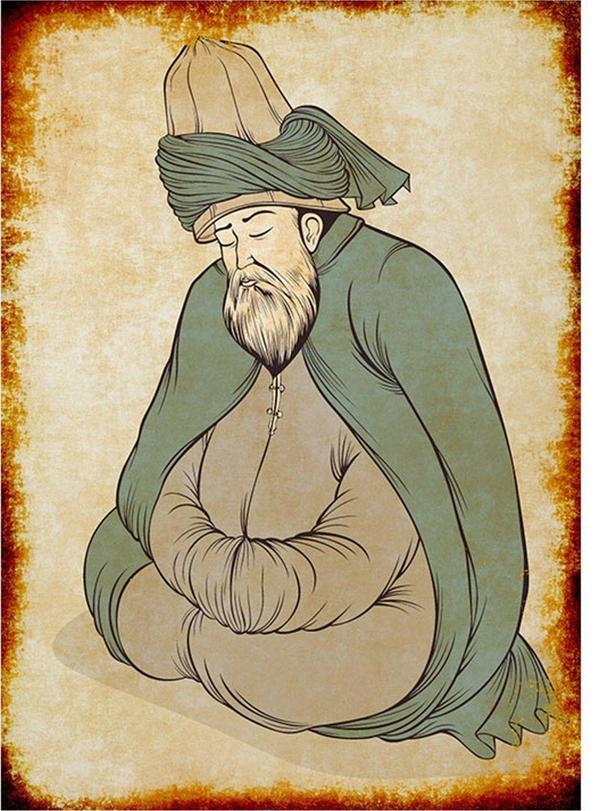 Bedeko Ahşap Tablo Mevlânâ Celâleddîn-İ Rûmî Modern Mdf Tablo - Image 1