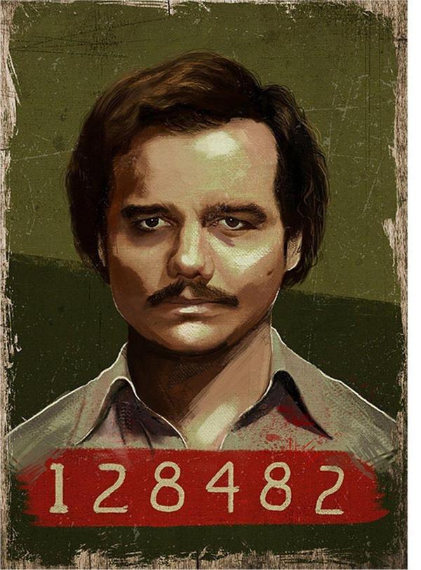 Bedeko Pablo Escobar Tasarım Ahşap Tablo - Image 1