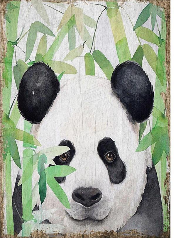 Bedeko Panda Desenli Mdf Tablo - Image 1