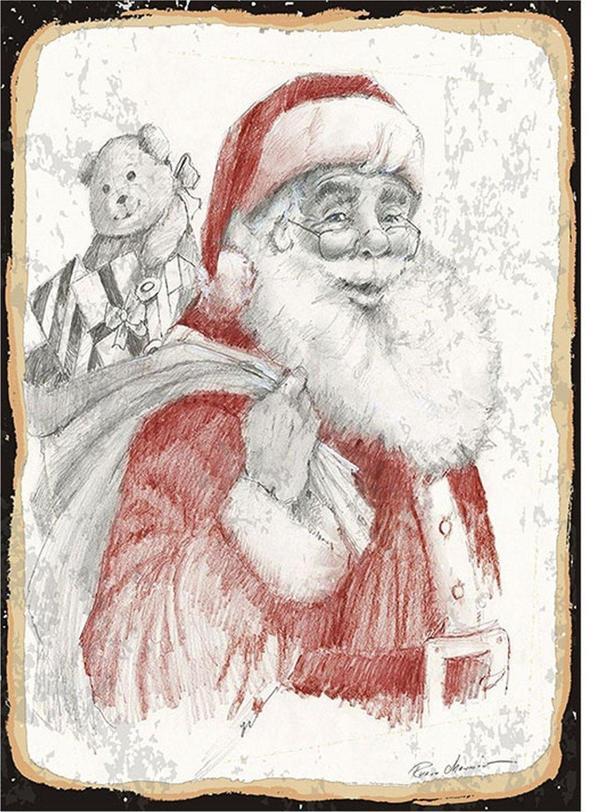 Bedeko Noel Baba Tasarım Ahşap Tablo - Image 1