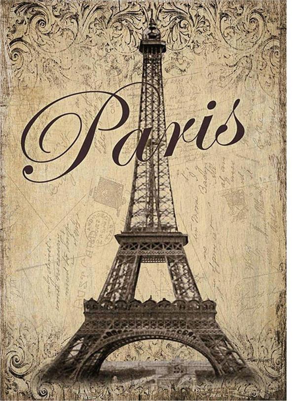 Bedeko Paris Eyfel Kulesi Desenli Mdf Tablo - Image 1