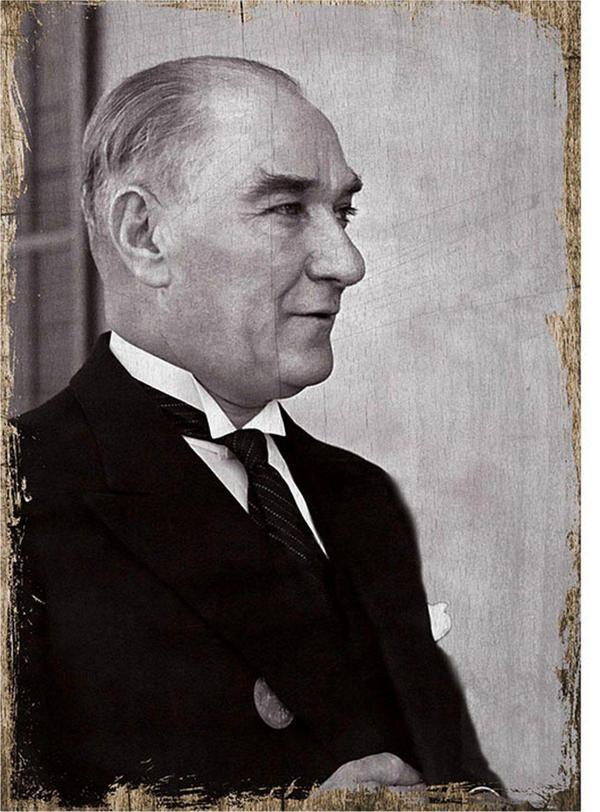 Bedeko Mustafa Kemal Atatürk Ahşap Tablo - Image 1