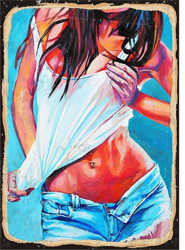 Bedeko Pin Up Kızı Model Mdf Tablo - Image 1