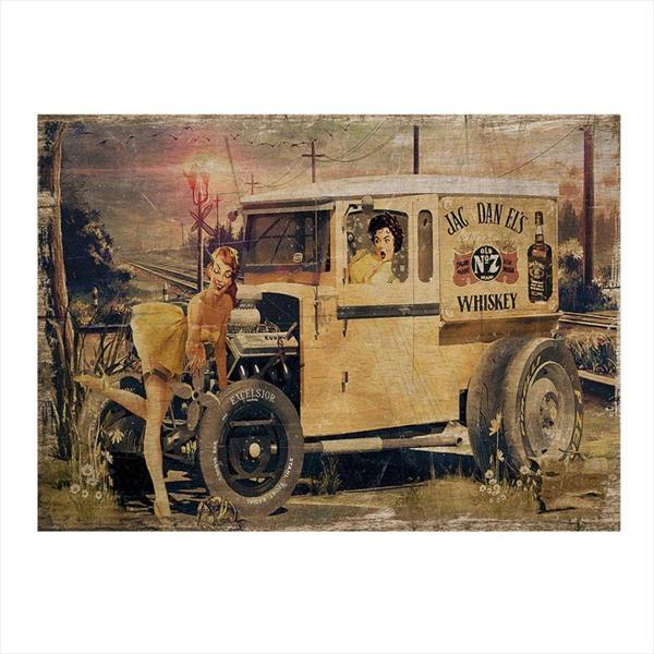 Bedeko Pin Up Kızlar Hediyelik Ahşap Tablo - Image 1