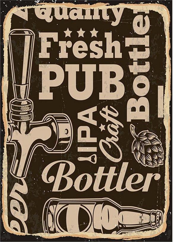 Bedeko Pub Mekanı Mdf Poster - Image 1