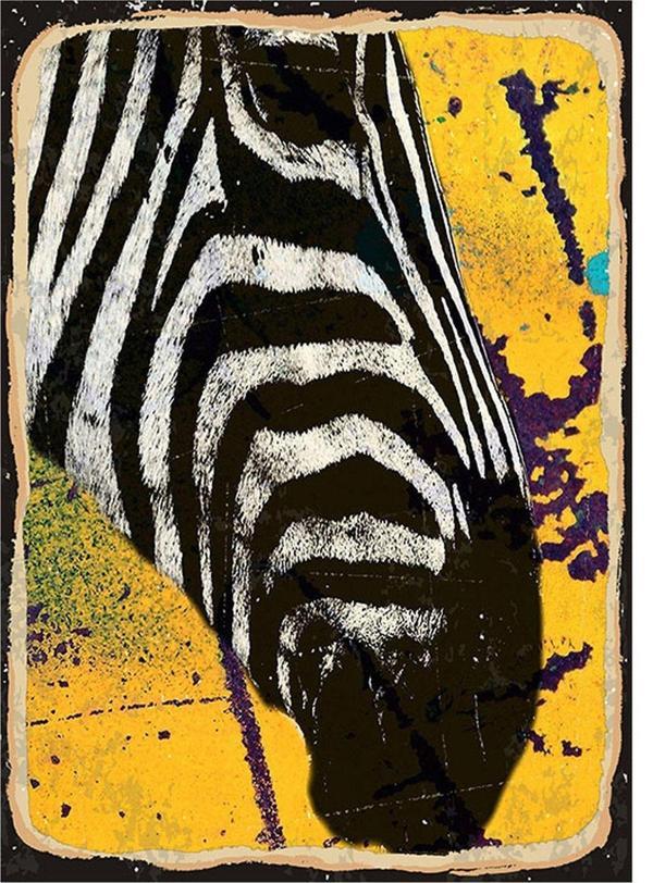 Bedeko Sarı Fon Zebra Model Mdf Tablo - Image 1