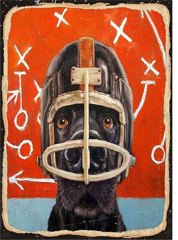 Bedeko Rugby Yapan Köpek Model Mdf Tablo - Image 1