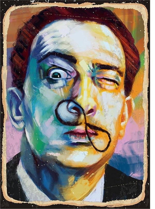 Bedeko Salvador Dali Dekoratif Ahşap Tablo - Image 1