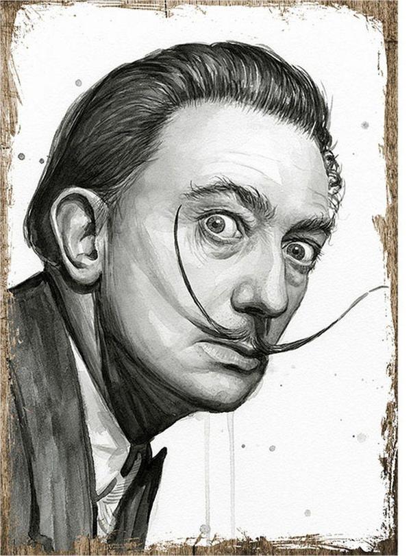 Bedeko Salvador Dali Hediyelik Ahşap Tablo - Image 1