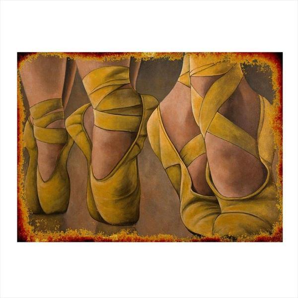 Bedeko Sarı Balerin Ayakkabıları Modern Mdf Tablo - Image 1