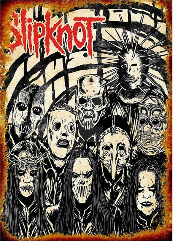 Bedeko Ahşap Tablo Slipknot Posteri Art Mdf Poster - Image 1