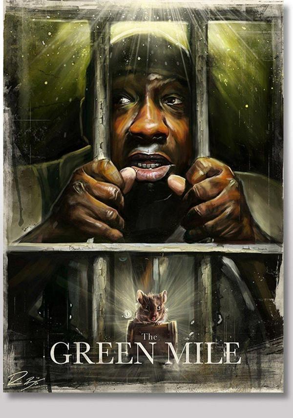 Bedeko Ahşap Tablo The Green Mile Yeşil Yol Desenli Ahşap Tablo - Image 1