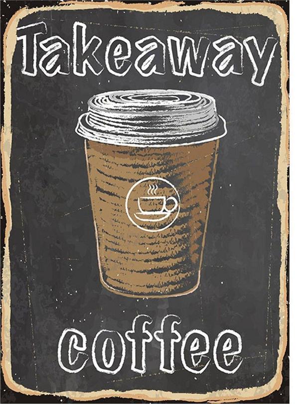 Bedeko Take Away Coffee Mdf Poster - Image 1