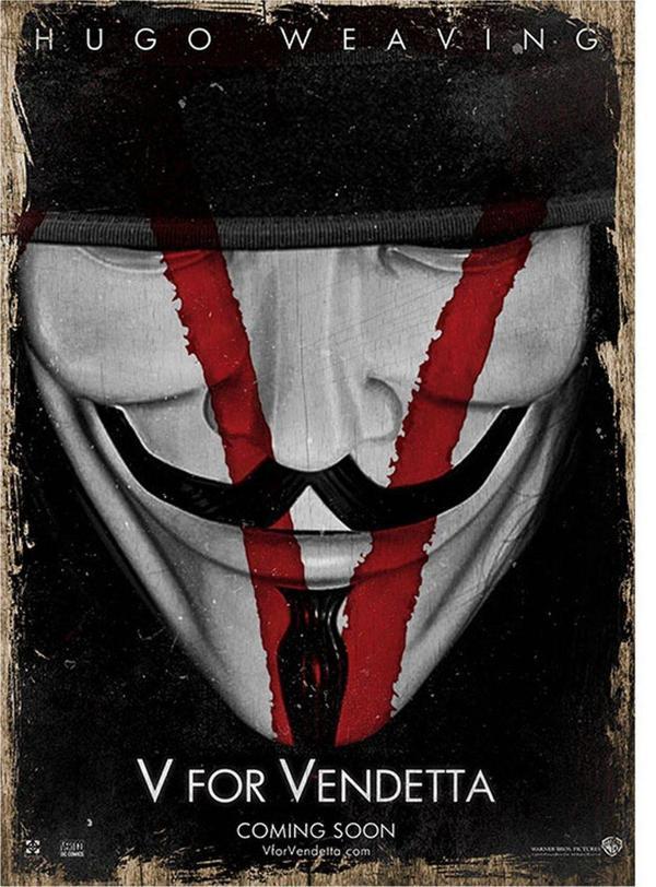 Bedeko V For Vendetta Film Afiş Desenli Mdf Tablo - Image 1
