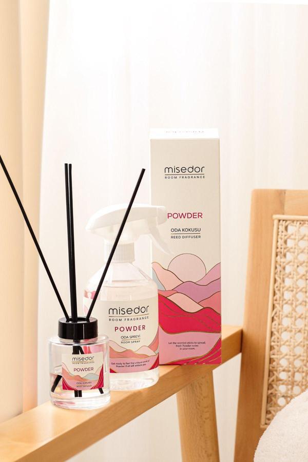 Misedor 2 Li Set Powder Çubuklu Oda Kokusu 120 Ml & Oda Spreyi 500 Ml - Image 1