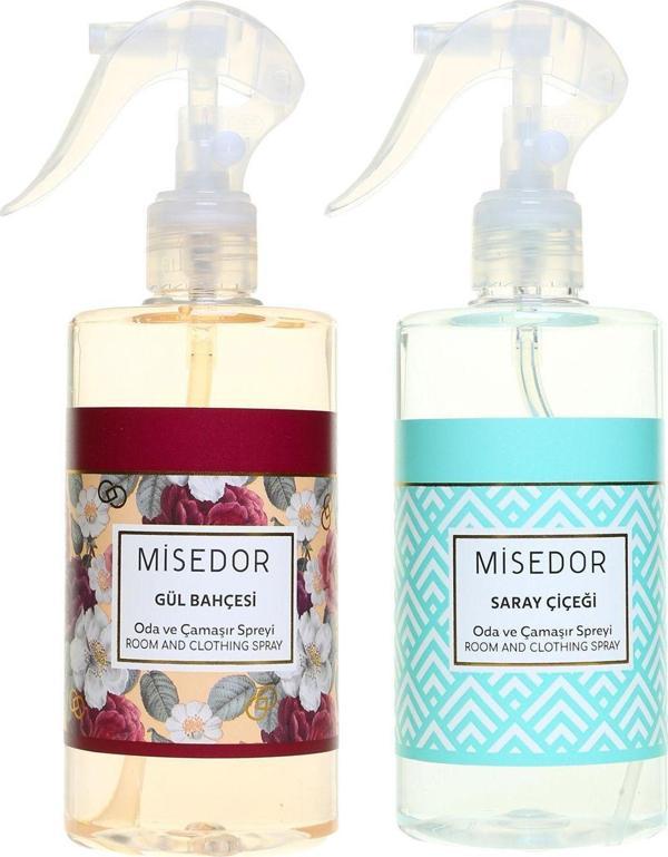 Misedor 2'Li Set Gül Bahçesi Ve Saray Çiçeği Oda Kokusu Ve Çamaşır Spreyi 330 Ml - Image 1