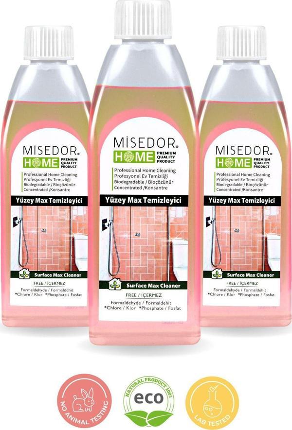 Misedor 3 Lü Set Doğal Yüzey Max Derz Ve Kireç Temizleyici 400 Ml - Image 1
