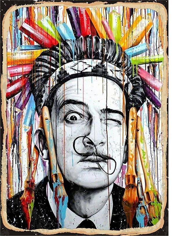 Bedeko Kızılderili Salvador Dali Mdf Poster - Image 1