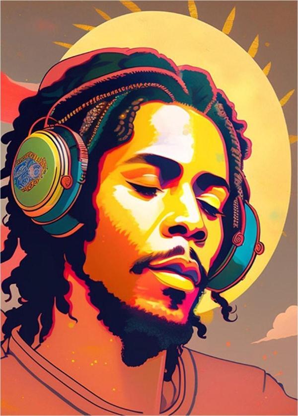 Bedeko Bob Marley Temalı Tablo - Image 1