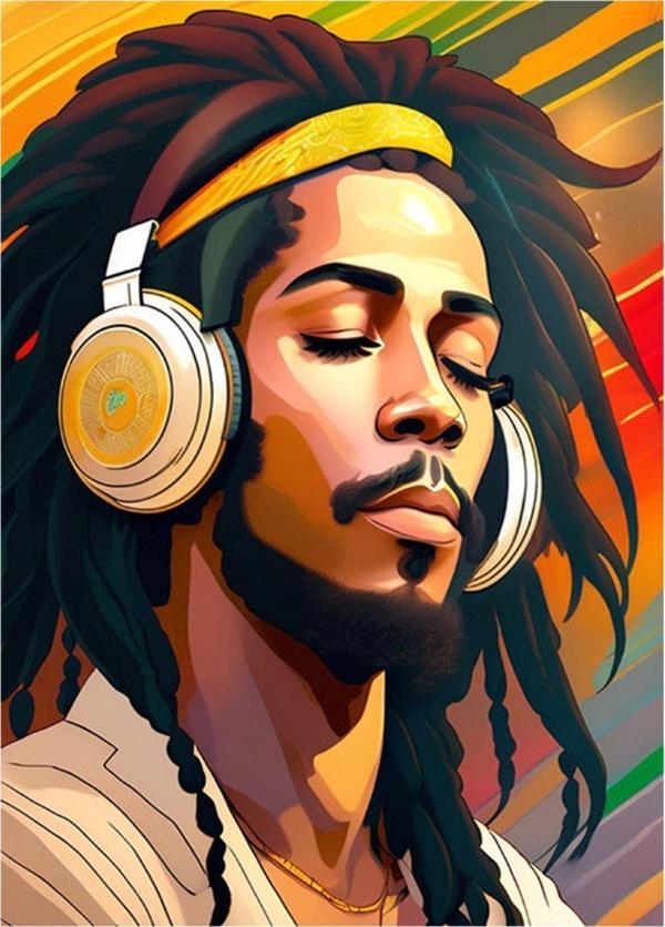 Bedeko Bob Marley Temalı Mdf Tablo - Image 1