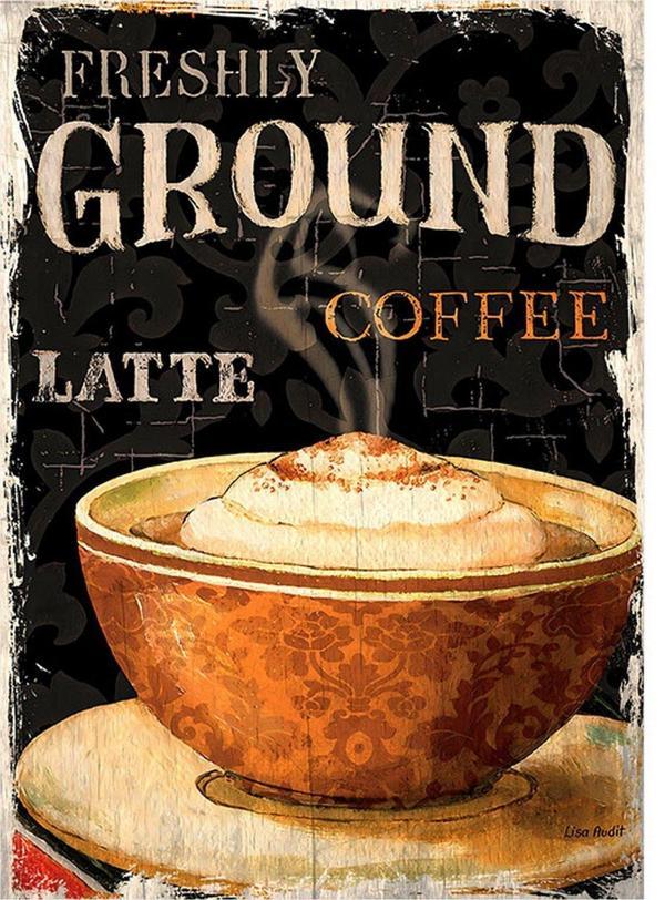 Bedeko Latte Afişi Mdf Poster 18Cm X 27Cm - Image 1