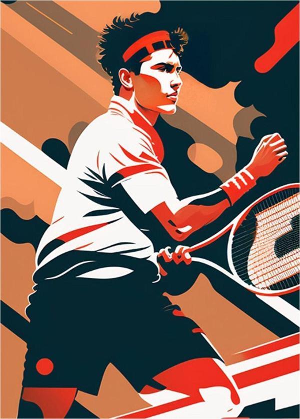 Bedeko Roger Federer Tenis Tasarımlı Tablo - Image 1