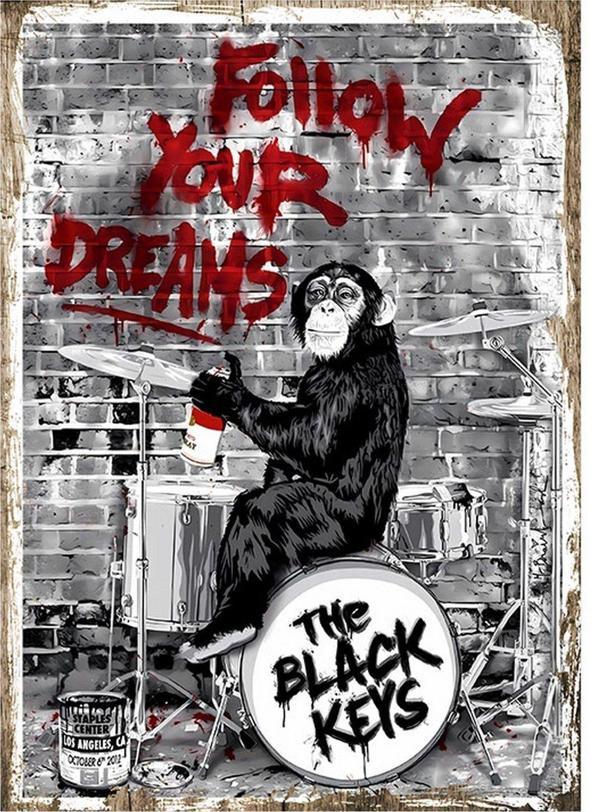 Bedeko Goril The Black Keys Dekoratif Ahşap Tablo 18Cm X 27Cm - Image 1