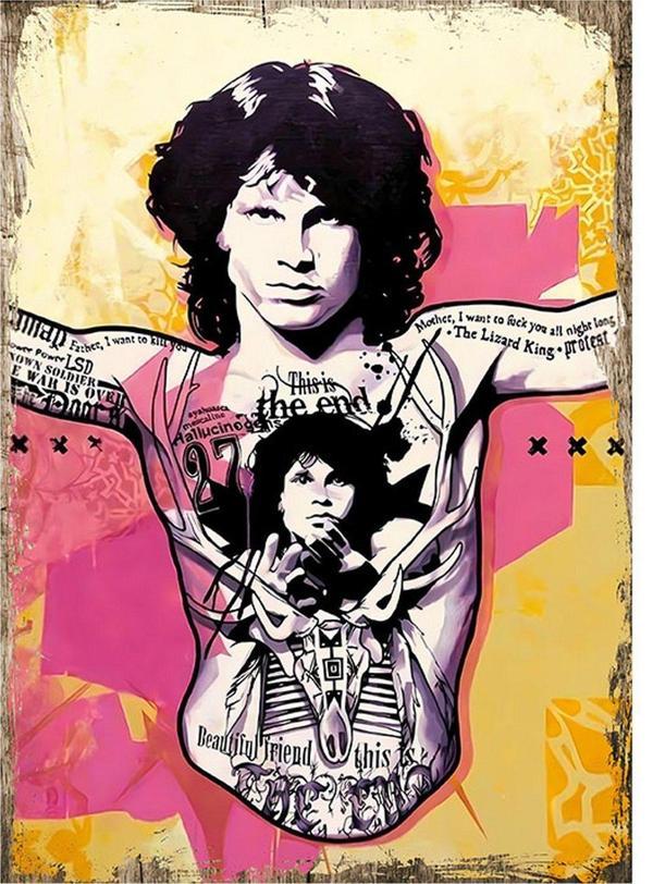 Bedeko Jim Morrison Mdf Poster 18Cm X 27Cm - Image 1