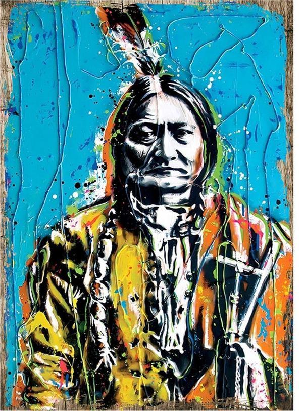 Bedeko Kızılderili Kadın Tasarım Ahşap Tablo 18Cm X 27Cm - Image 1