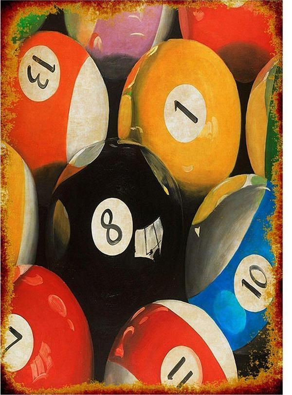 Bedeko Bilardo Topları Art Mdf Poster - Image 1