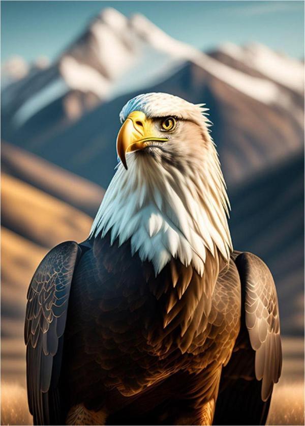 Bedeko Kartal Temalı Ahşap Tablo - Image 1