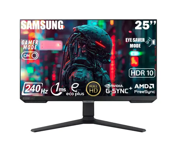 Samsung Odyssey G4 LS25BG400EUXUF 25" 1ms 240Hz Fhd HDR10 IPS G-Sync Gaming Monitör - Image 1