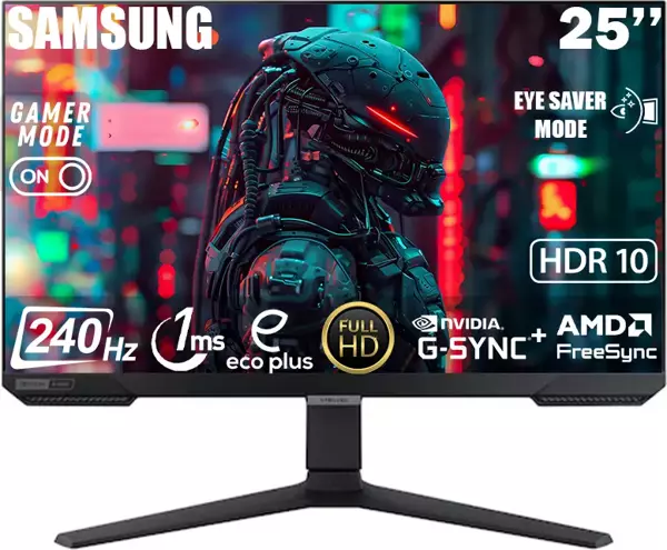 Samsung Odyssey G4 LS25BG400EUXUF 25" 1ms 240Hz Fhd HDR10 IPS G-Sync Gaming Monitör - Image 1