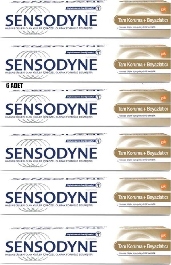 Sensodyne Tam Koruma Ve Beyazlatıcı Hassas Dişler Için 50Ml 6 Adet - Image 1